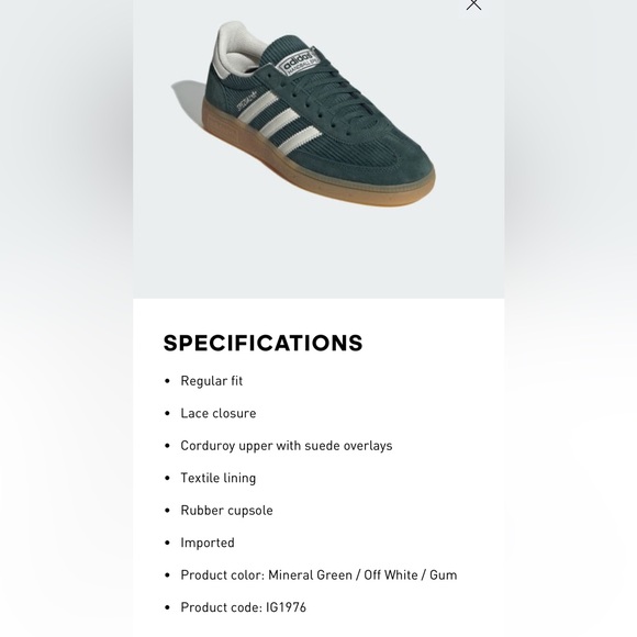 SOLD OUT | NWT | Adidas Handball Spezial | 6.5 | Mineral Green - Picture 7 of 7